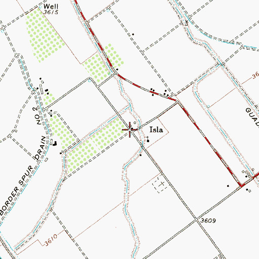 Topographic Map of Isla, TX