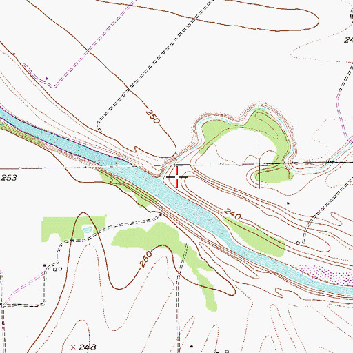 Topographic Map of Baylor Creek, TX