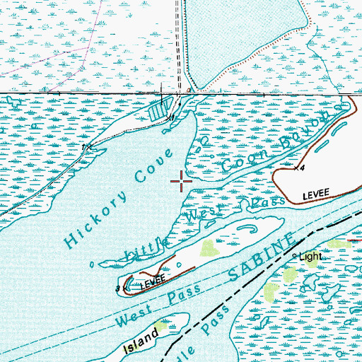 Topographic Map of Coon Bayou, TX