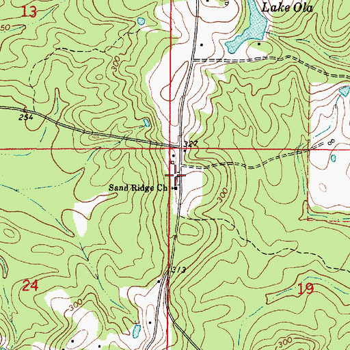 Topographic Map of Sand Ridge Cemetery, AL