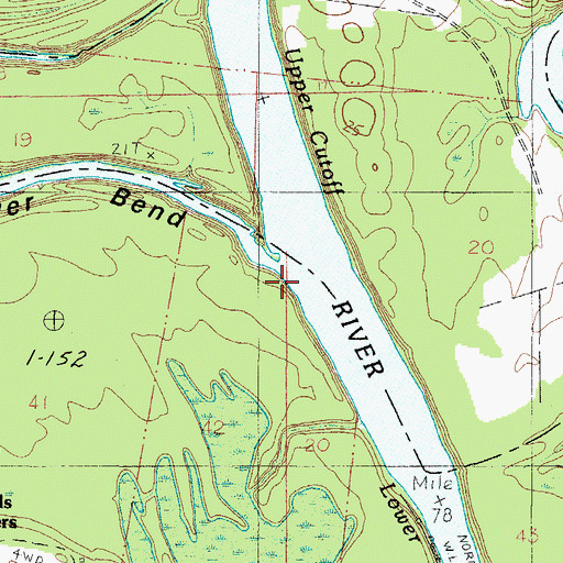 Topographic Map of Sunflower Cutoff Bar, AL