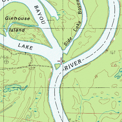 Topographic Map of Three Rivers, AL