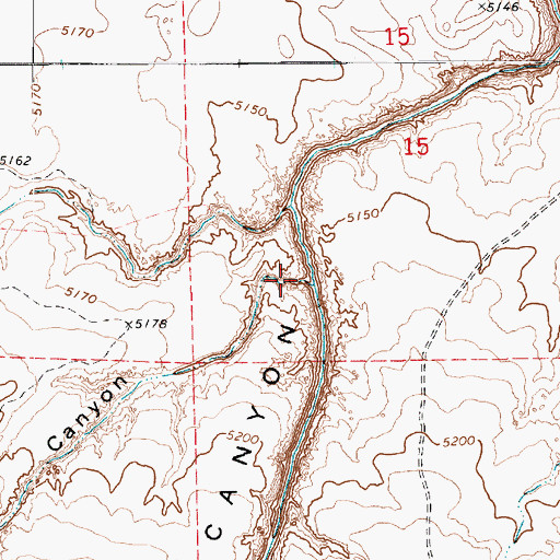 Topographic Map of Willy Canyon, AZ