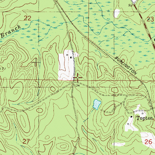 Topographic Map of Violet Hill School (historical), AL