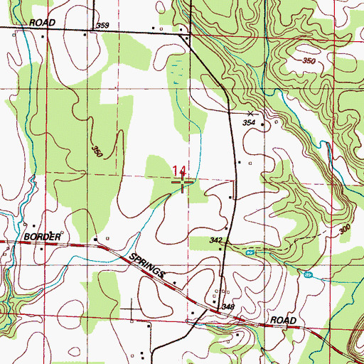 Topographic Map of Washington County Court House (historical), AL