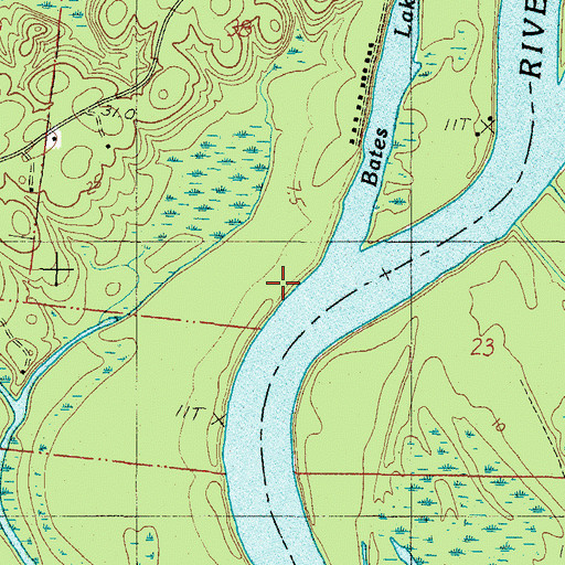 Topographic Map of West Maher Landing, AL