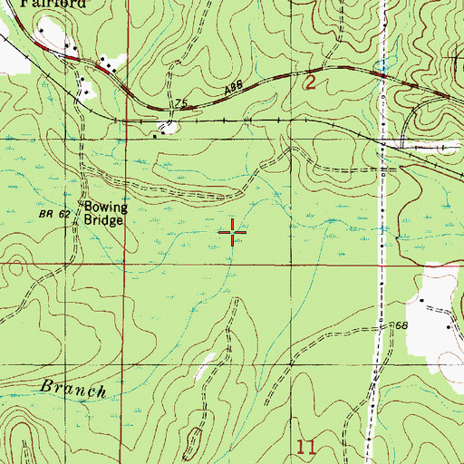 Topographic Map of Wilkerson Branch, AL
