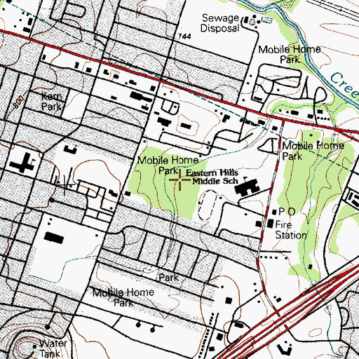 Topographic Map of Harker Heights, TX
