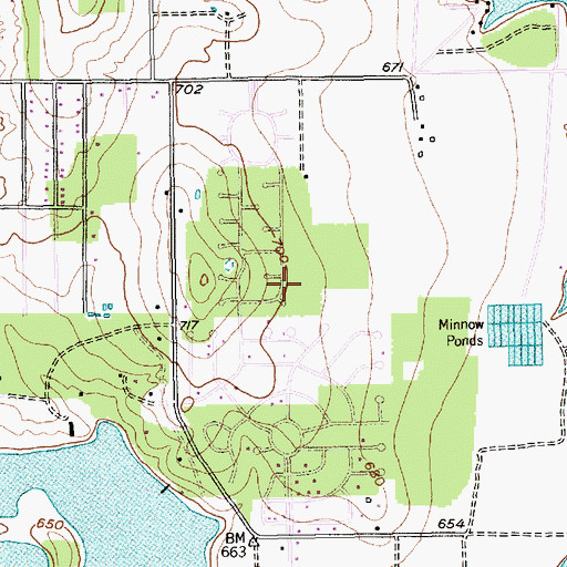 Topographic Map of Pelican Bay, TX