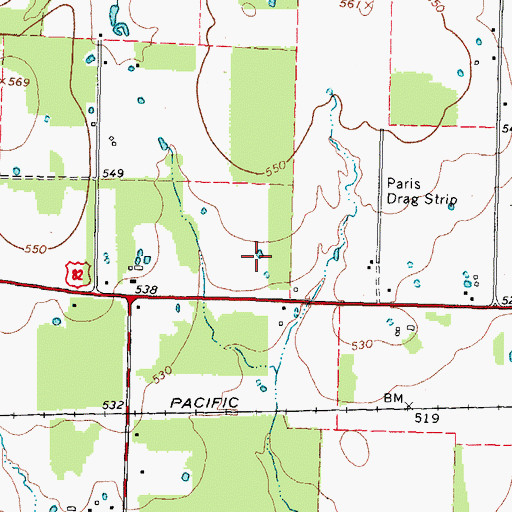 Topographic Map of Sun Valley, TX