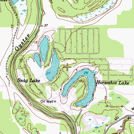 Topographic Map of Holiday Lakes, TX