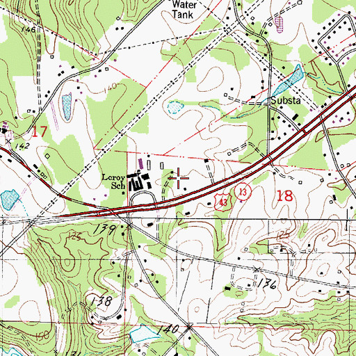 Topographic Map of Bairds Store (historical), AL