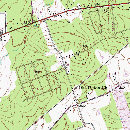 Topographic Map of Hudson, TX