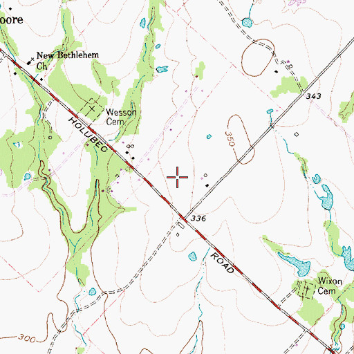 Topographic Map of Wixon Valley, TX