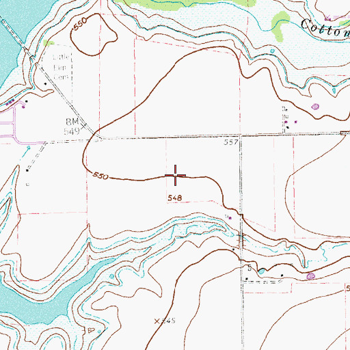 Topographic Map of Hackberry, TX
