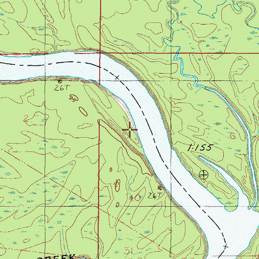 Topographic Map of Bassetts Field, AL