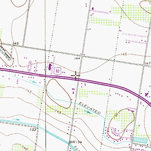 Topographic Map of Palmview, TX