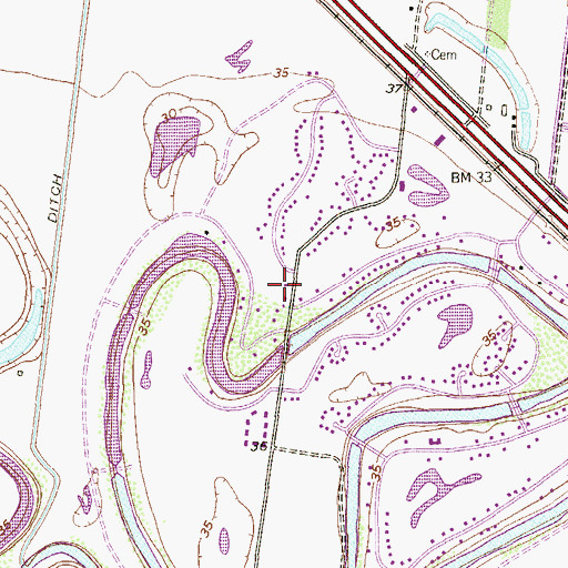 Topographic Map of Rancho Viejo, TX