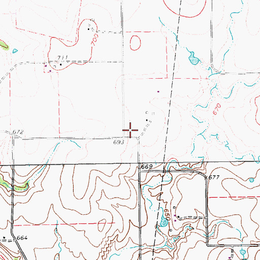 Topographic Map of Northlake, TX