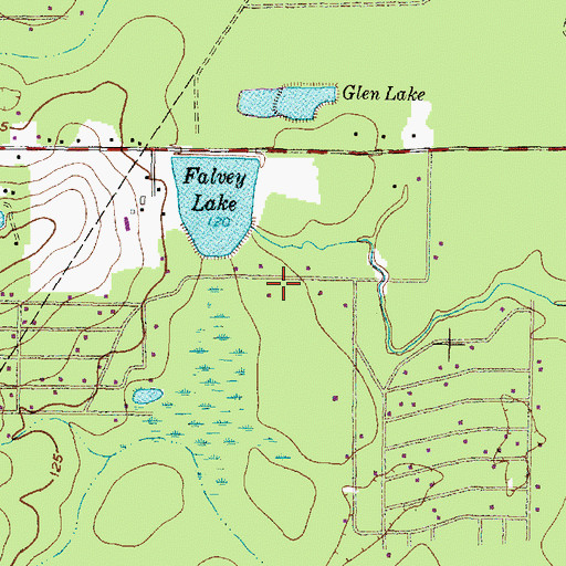 Topographic Map of Chateau Woods, TX