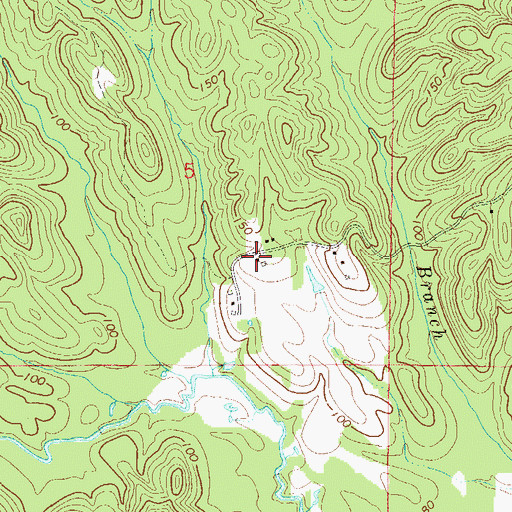 Topographic Map of Bethany Church, AL