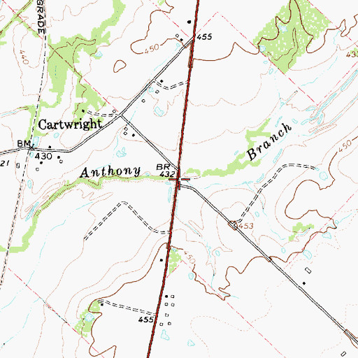 Topographic Map of Oak Ridge, TX