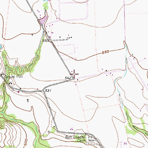 Topographic Map of Pecan Hill, TX