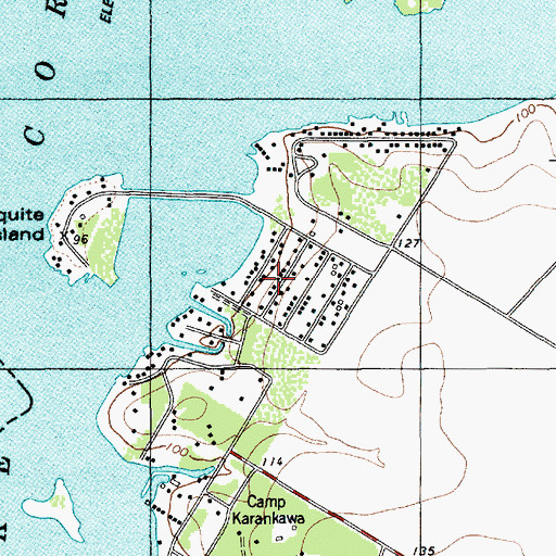 Topographic Map of Lake City, TX