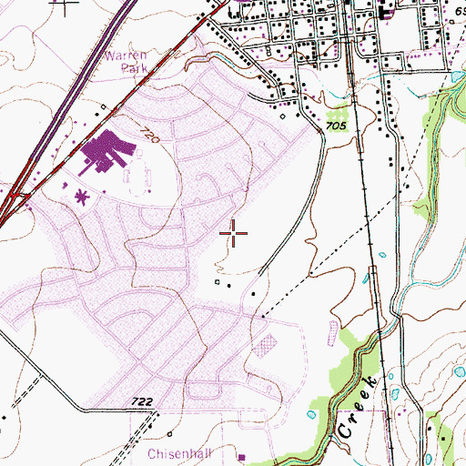 Topographic Map of Cross Timber, TX