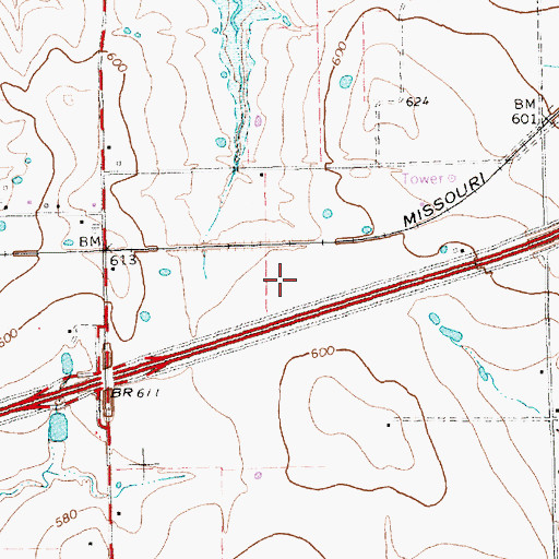 Topographic Map of Mobile City, TX