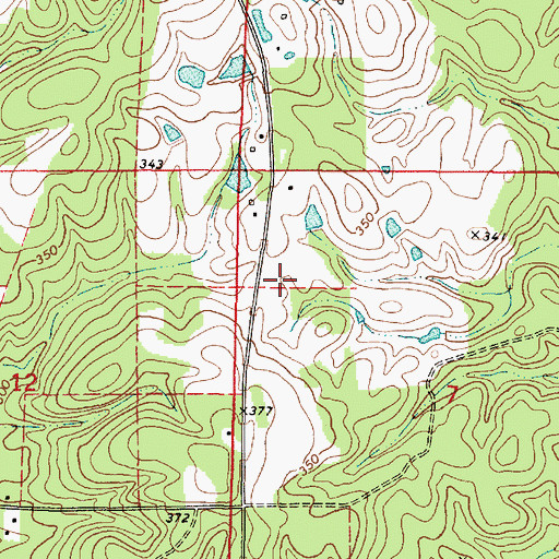 Topographic Map of Canaz Field, AL