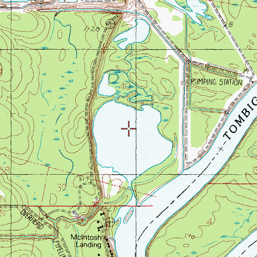 Topographic Map of The Cove, AL