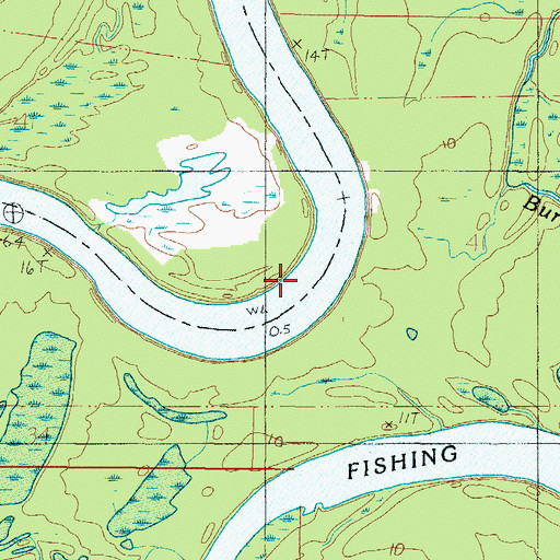 Topographic Map of Days Bar, AL