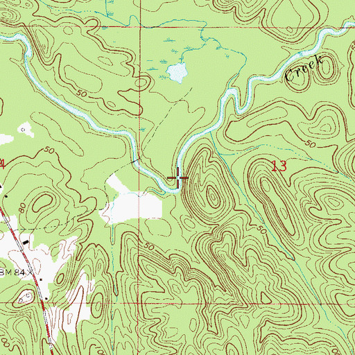 Topographic Map of Everett Ford, AL