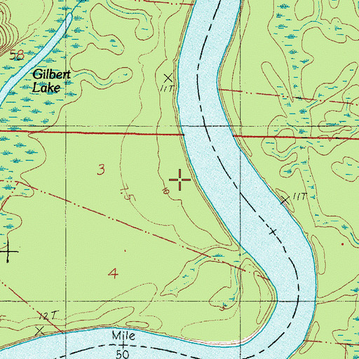 Topographic Map of Franklin (historical), AL