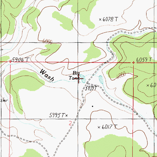 Topographic Map of Big Tank, AZ
