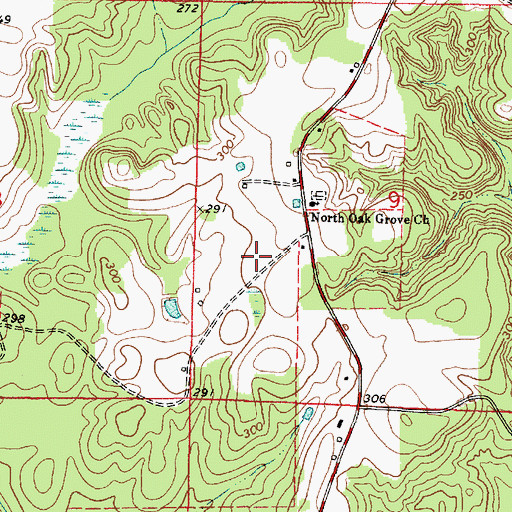 Topographic Map of Ganus School (historical), AL