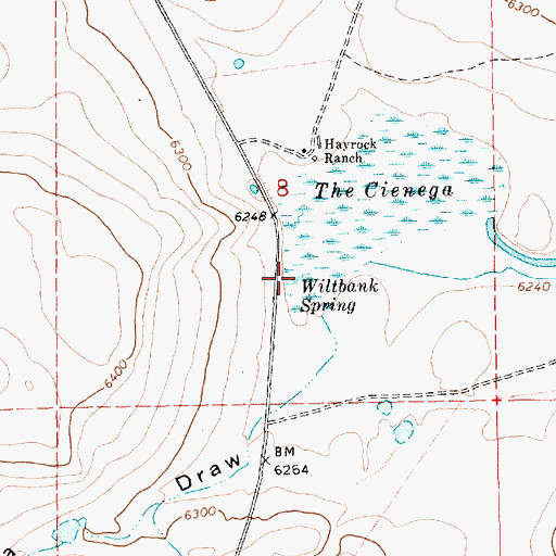 Topographic Map of Wiltbank Spring, AZ