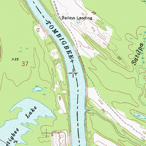 Topographic Map of Hazzards Bar, AL