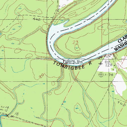 Topographic Map of Hunters Slough, AL