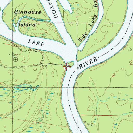 Topographic Map of Johnsons Landing (historical), AL