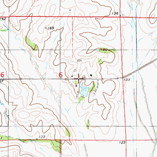 Topographic Map of Blacksand (historical), AL