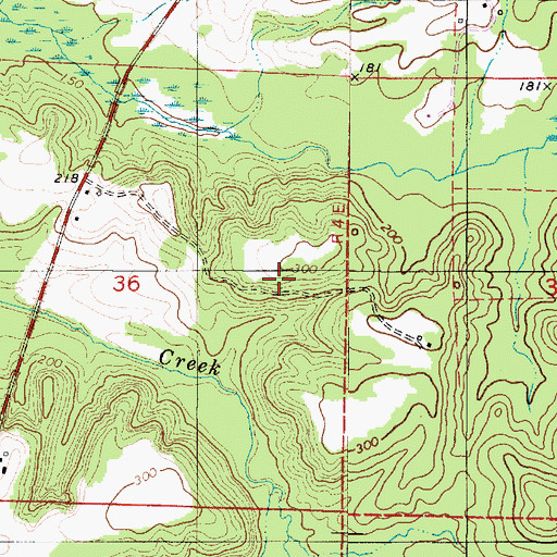 Topographic Map of Cephus School (historical), AL