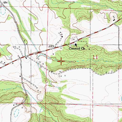 Topographic Map of Circle Hill Plantation (historical), AL