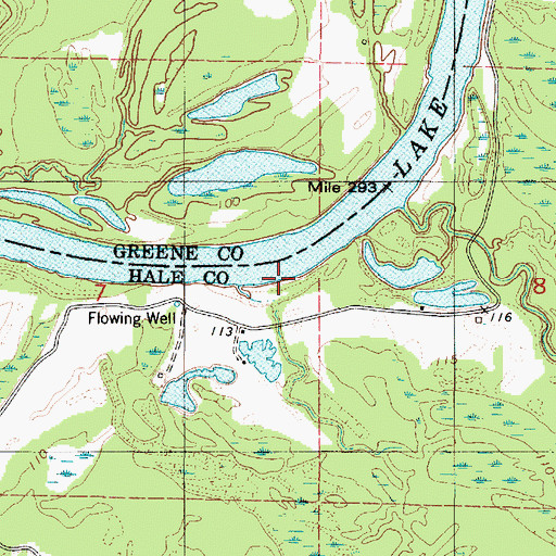 Topographic Map of Dropout Rock, AL