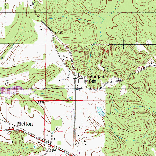 Topographic Map of Hatche School (historical), AL