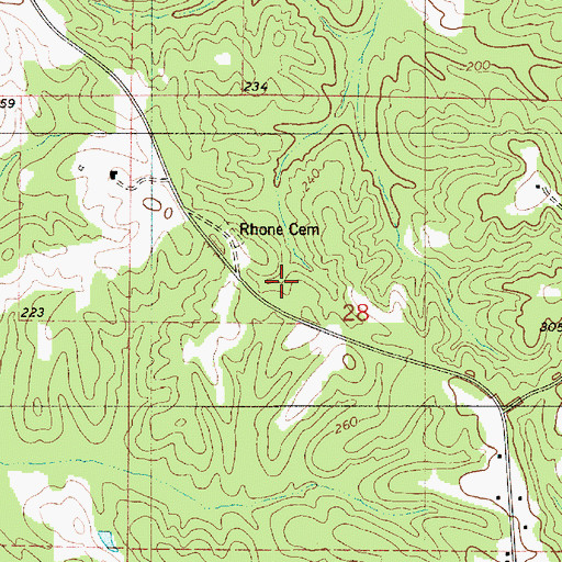 Topographic Map of Hobson School (historical), AL