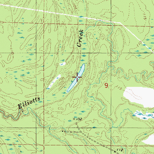 Topographic Map of Little Keaton Lake, AL
