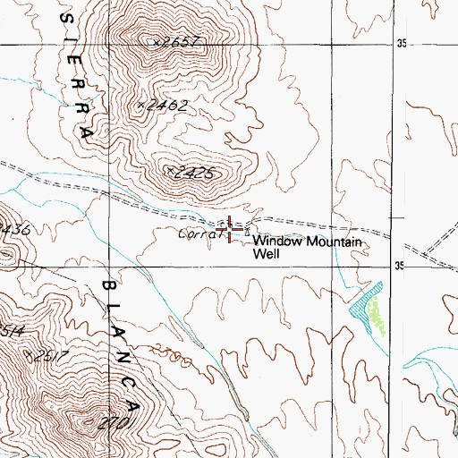 Topographic Map of Window Mountain Well, AZ