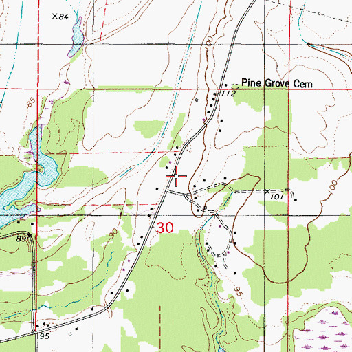 Topographic Map of Lock 5 School (historical), AL